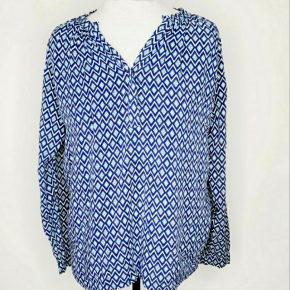 SOLD! Blue blouse M/L by Sweewe Paris - Picture 1 of 7